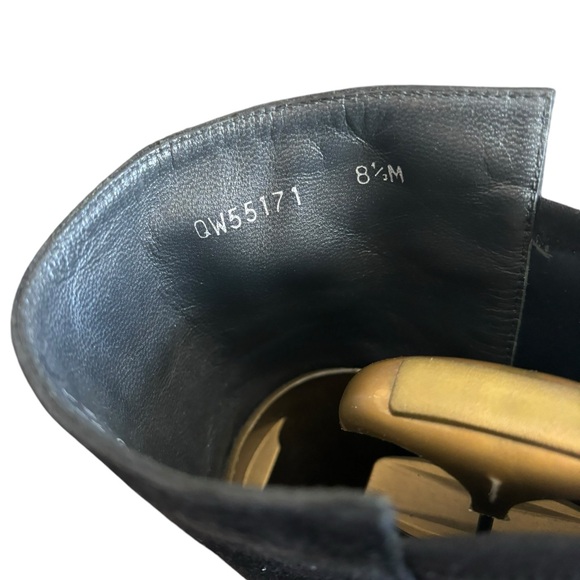 Stuart Weitzman Over the Knee Wedge Black Suede Boot 8 1/2M - Picture 6 of 7